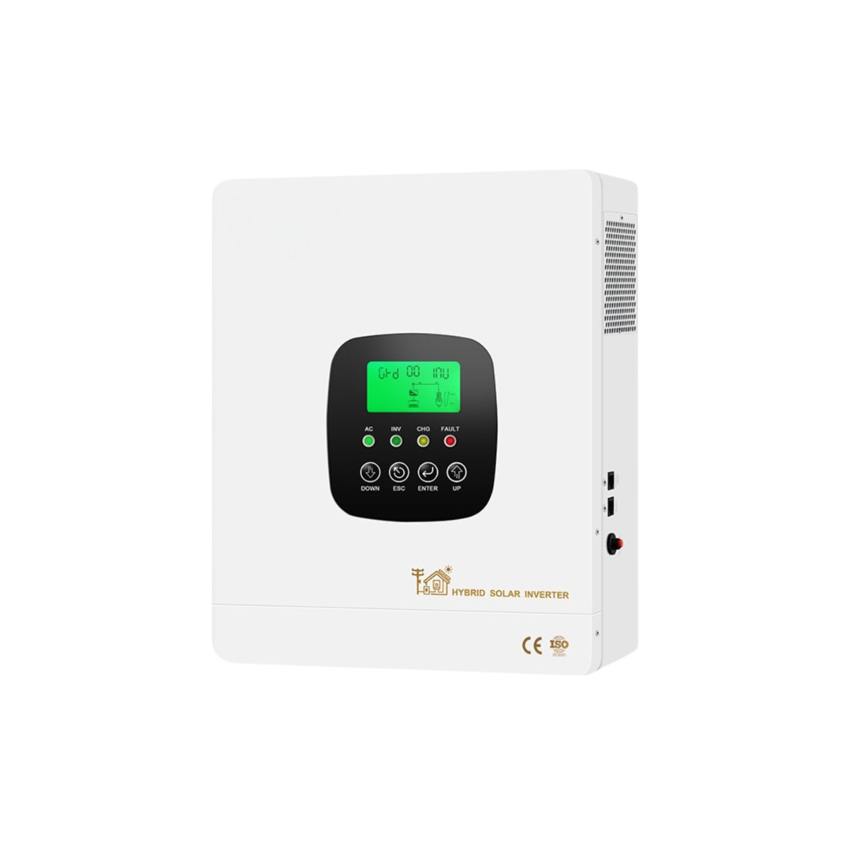 24V Combo - 24V 3.3kW Hybrid Inverter + 25.6V 100Ah Wall Mount Lithium Battery